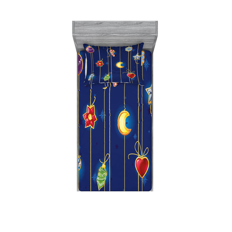 Ensemble de draps à mirage celebrato objecton star moon, Ensemble de draps pour lit simple TG avec drap-hou