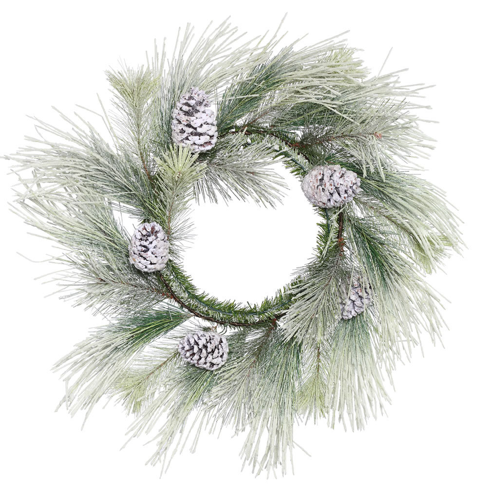 Millwood Pines Frosted 22" Pine Artificial Christmas Wreath Wayfair