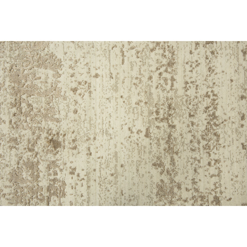 Tapis beige en laine Power Loom, Rectangle 10 pi x 13 pi