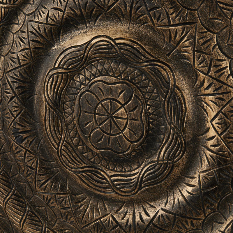 Décoration murale en bois sculpté Cole and Gray, 47.5" H x 47.5" W x 0.6" D