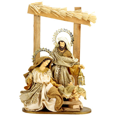 Holy Family On Stable - 19 Inches