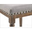 Tabouret à hauteur de comptoir en tissu et finition chêne vieilli Farsiris (ensemble de 2)