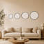 Art mural moderne abstrait noir doré rond encadré-129402257