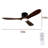 52-Inch Ceiling Fan With Light, 3 Dark Walnut Wood Blades, Remote Control, Reversible DC Motor For Living Room-143533723-143533720