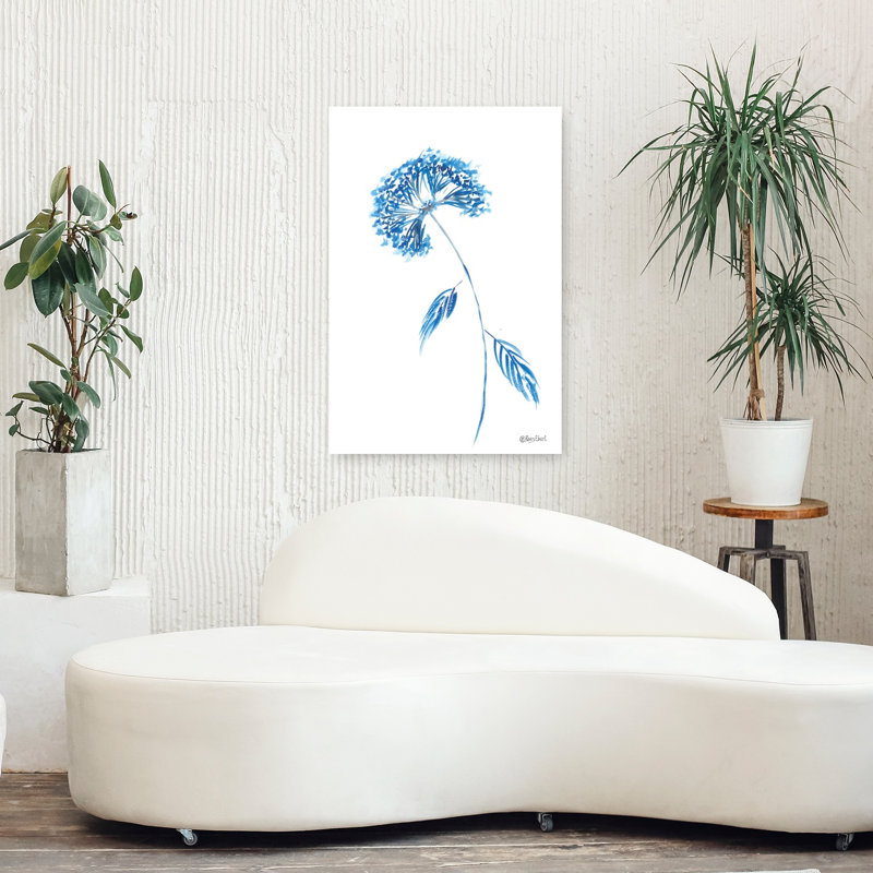 «Wishes», art floral abstrait contemporain, H 36 po x l 24 po