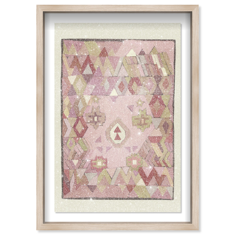 Tapestry Boehme II Print by Oliver Gal, 16.5"H x 11.5"W, Natural Oak Shadowbox