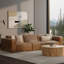 Rex 122" Genuine Leather Modular Sofa-98738257