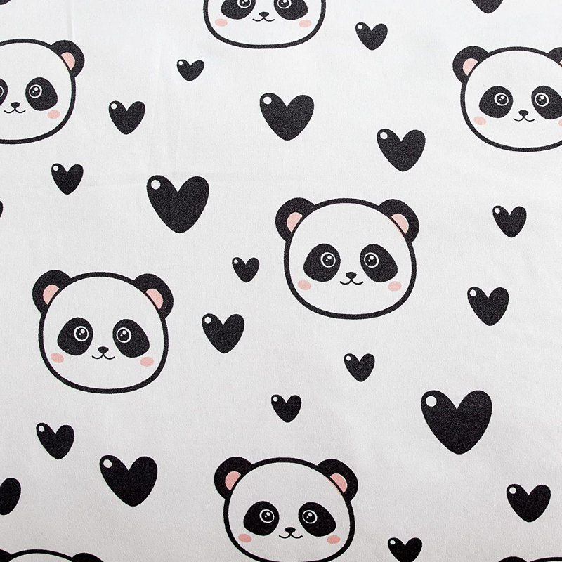 Panda Love Hearts Kids/Teens Microfiber Comforter Set, Double/grand