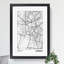 Map Cambridge UK - Picture Frame Graphic Art-62802291-62802292
