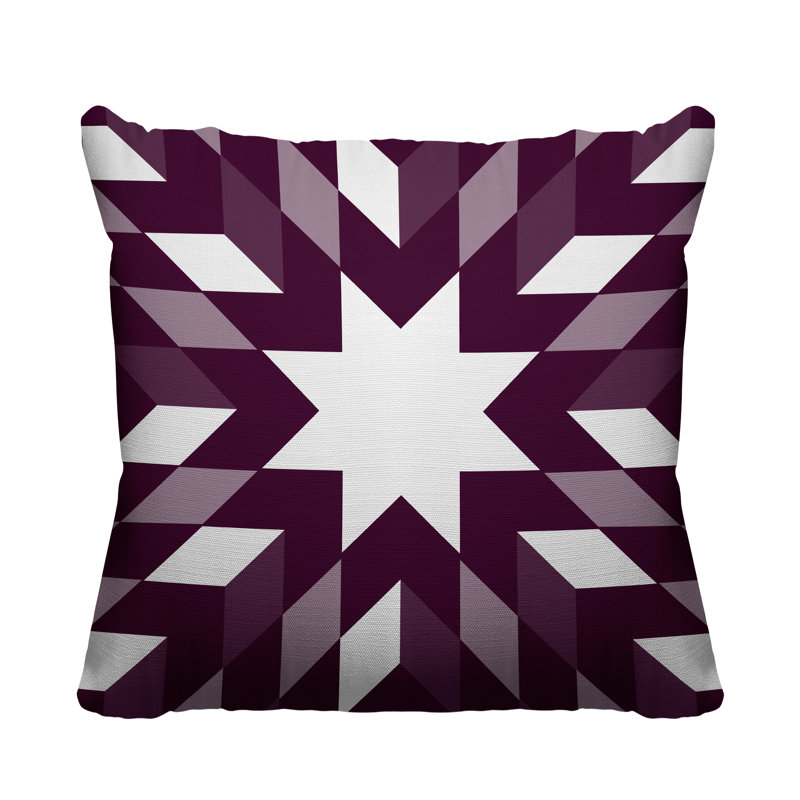 Coussin intérieur / extérieur Lynn Country, L 15 po x H 15 po, Mauve