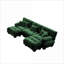 Canapés modulaires, très grand canapé modulaire en forme de U pour le salon, siège profond avec 2 repose-pieds | Chenille | Vert sauge-1475331186
