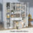 71" H Kitchen Pantry Cabinet, White