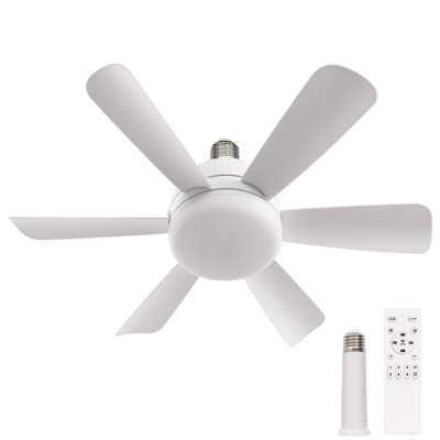 Ventilateur de plafond 18 po avec télécommande et ensemble d'éclairage, 6 vitesses