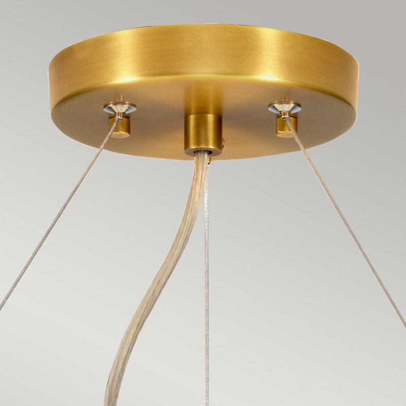 Luminaire suspendu Pearce - laiton vieilli, 5 lumières, H 85 po x l 22 po x P 22 po