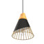 1 - Suspension conique en métal léger avec texture de bois-267659235