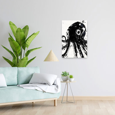 "Bold Ink Octopus", art contemporain abstrait