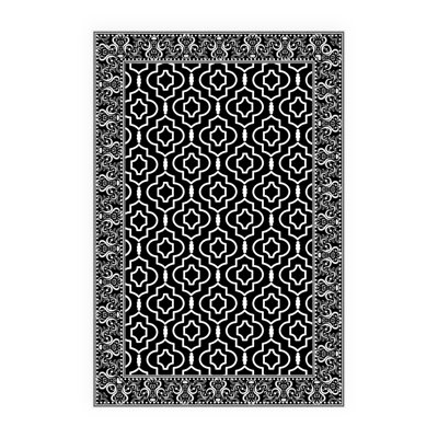 Bynoe Non-Slip Geometric Doormat