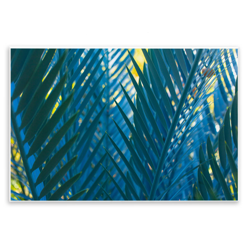 "Blue Palm Fronds", art mural par Carol La Barge, H 10 po x l 15 po