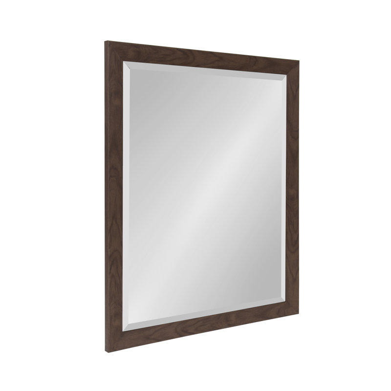 Brucie Flat Mirror, Walnut Brown, 31.25" x 25"