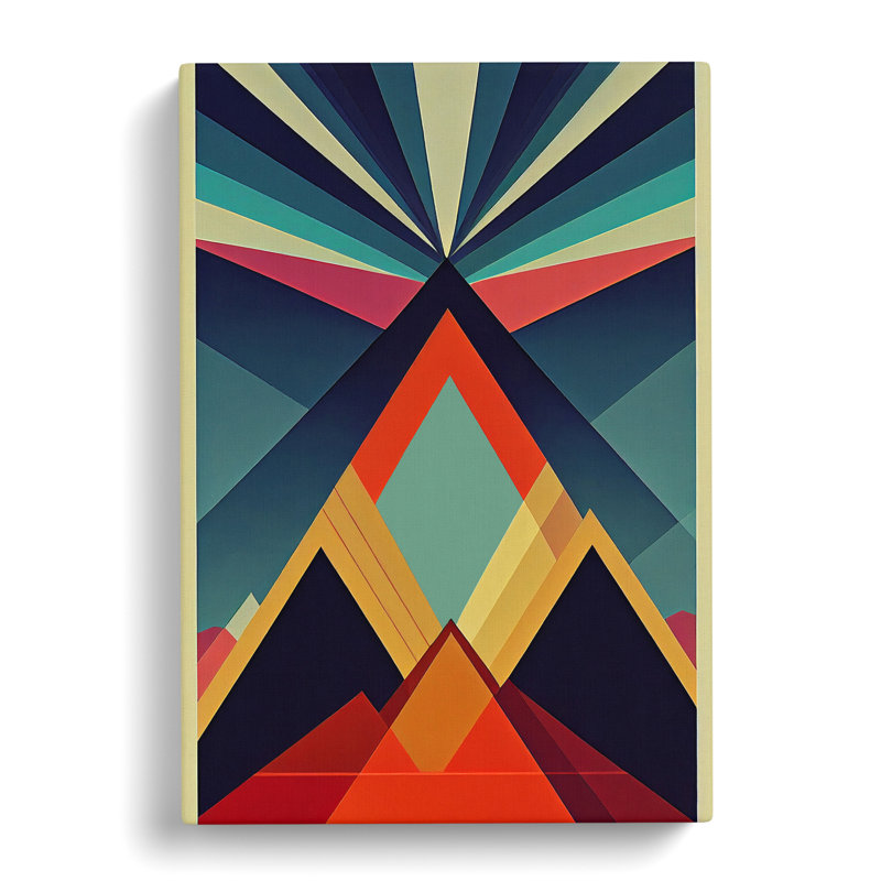 Angelichi Pyramids Art Deco - Wrapped Canvas, 50cm H x 35cm W