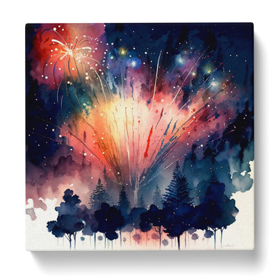 Fireworks Watercolour - No Frame Print
