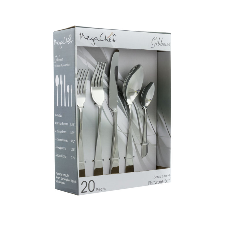 Ensemble de couverts 20 pièces, service pour 4, Argent