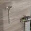 Douche à main réglable en nickel brossé avec 7 modes - Grande tête de 4,7 po, tuyau en acier inoxydable de 59 po, support d'angle pour salle de bain confortable, finition 7 po, 4,7 po, 59 po de plaisir optimal