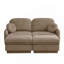Canapé ergonomique en chenille à 2 couches avec coussins ronds et 2 repose-pieds ergonomiques-559660034