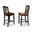 Ensemble de table de salle à manger à hauteur de comptoir 9 pièces comprenant une table carrée en bois avec rallonge papillon et 8 chaises de salle à manger, 54 x 54 pouces, noir et cerise-126244307-126244304-126244301