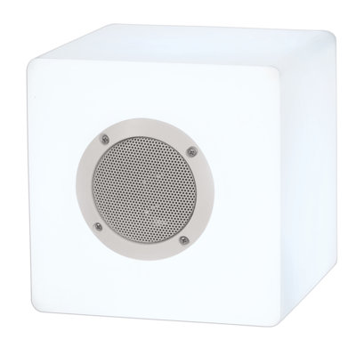 Ednamay White Plug-in/Battery Powered Integrated LED Flood Light