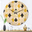 Horloge murale moderne en bois doré chic II - Mid-Century-63617301