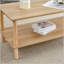 Table basse moderne à 2 niveaux pour le salon, conception rectangulaire avec tablette ouverte, durable et facile à assembler-1195907367