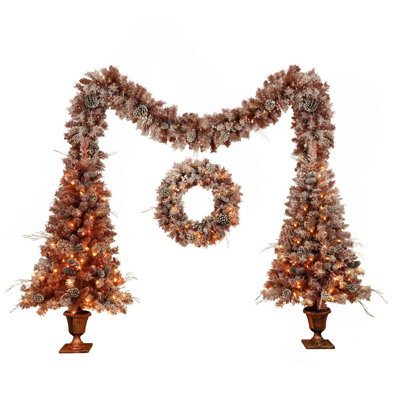 Lighted Pine Christmas Tree