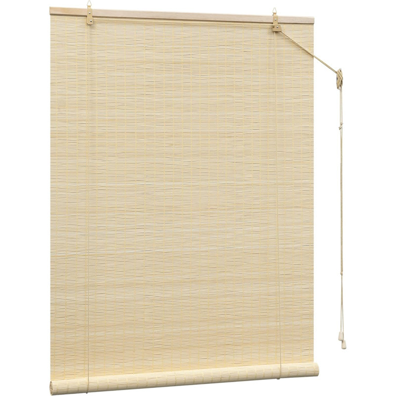 Bamboo Roll-Up Shade, Natural Brown, 120cm W x 160cm L