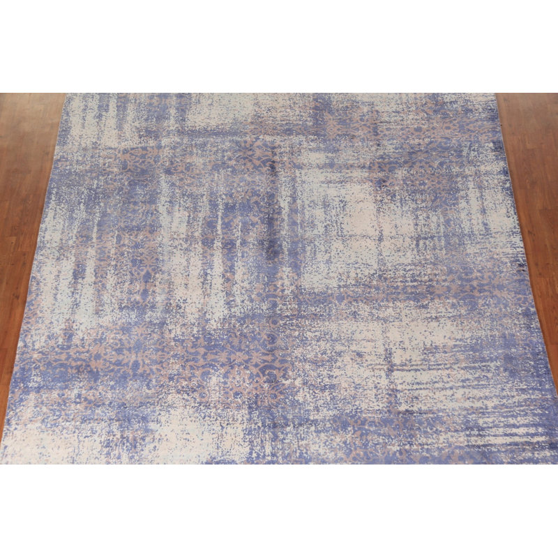 Tapis contemporain à motif abstrait All-Over 9 x 12