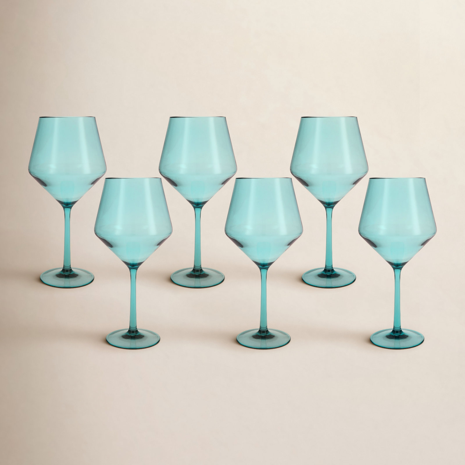 Fortessa Sole Outdoor Wine Glass, 22 oz., Aqua Sky Blue Green