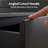Modern White /Black Nightstand with Charging Station, 2 Drawers & Open Shelf-1340472684-1342154991