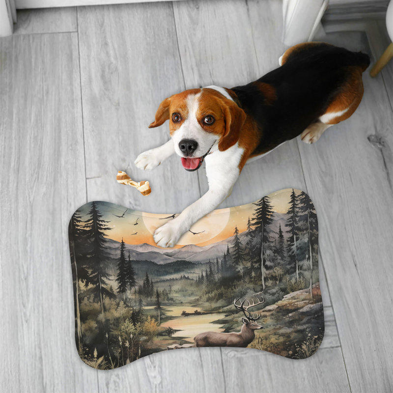 Summit Shadows - 1 Piece Bone Shape Feeding Mat