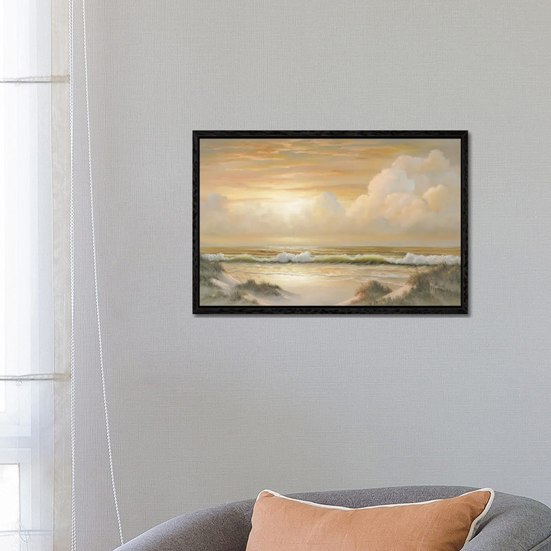 Dusk 1 Piece Painting on Canvas, 66.04 cm H x 45.72 cm W, Black Floater Frame