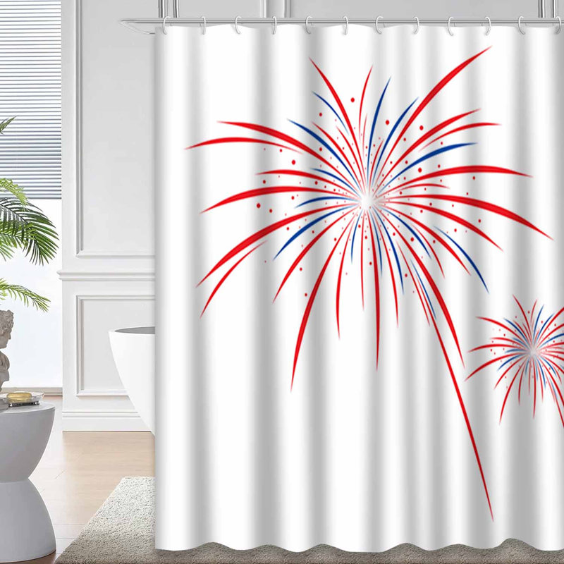 Rideau de douche Firework, L 72 po x l 84 po