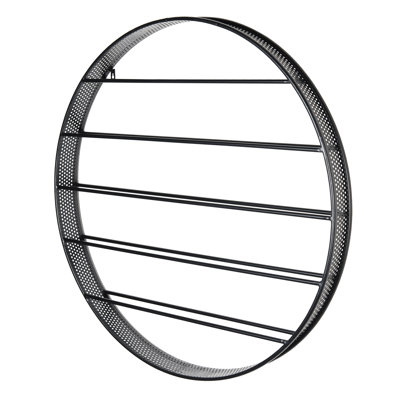 Cyprian Wall Mounted Wine Bottle Rack in Black