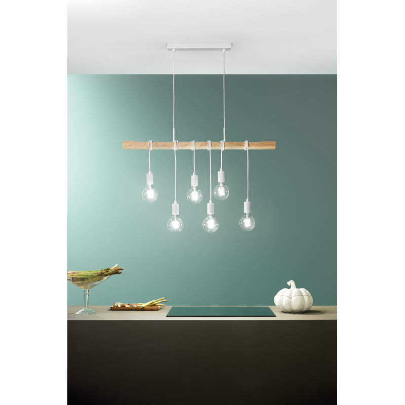 Marshburn 6 - Light White Bulb Pendant