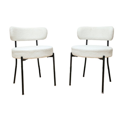 Chaises de salle à manger de style Mid-Century moderne avec repose-pieds rotatifs et coussins épais pour plus de confort et de stabilité