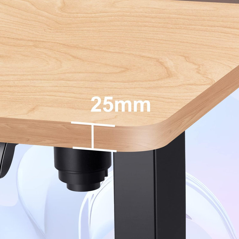 Alleson Adjustable Metal Base Standing Desk, Black