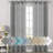 Hywell Soft Linen Plaid Semi-Sheer Grommet Curtain Panels-429486285-429486278