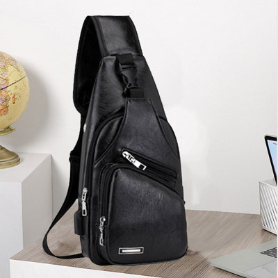 Backpack Sling Bag For Men Women Shoulder Backpack Chest Bags Daypack With Earphone Hole For Hiking Camping Outdoor Trip