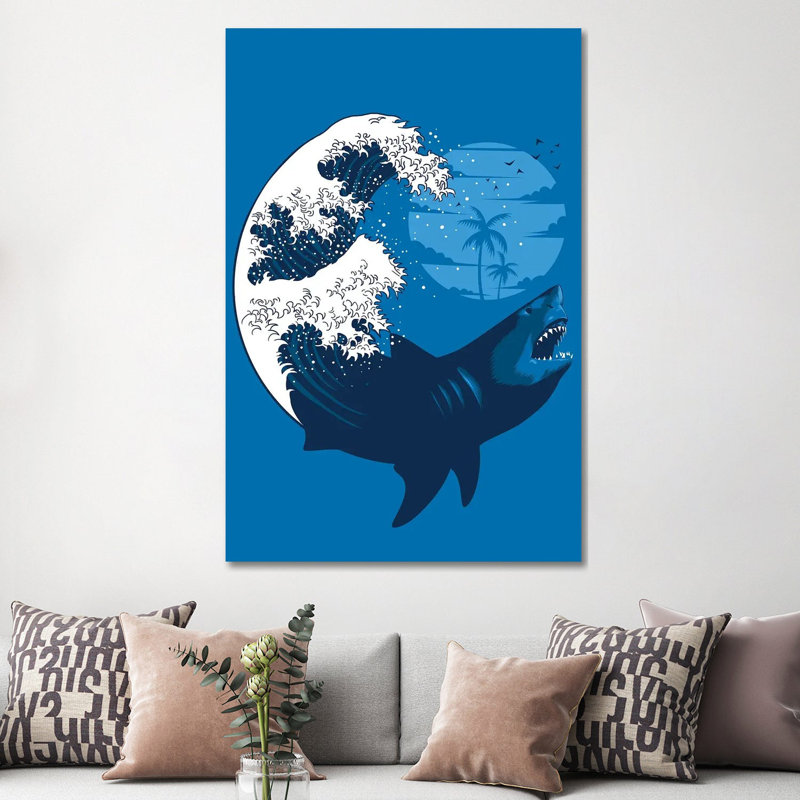 Shark Wave by Alberto Perez - Wrapped Canvas Print, 152.5 cm H x 101.5 cm W