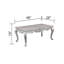 Table basse de style traditionnel 1 pièce en bois 48 pièces x l 28 po x H 19 po avec finition brossée et finition argentée