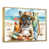 Toile avec cadre flottant or