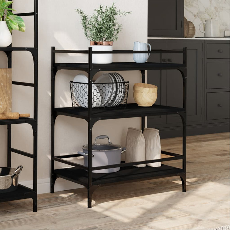 Newfolden Metal Bar Cart, Black